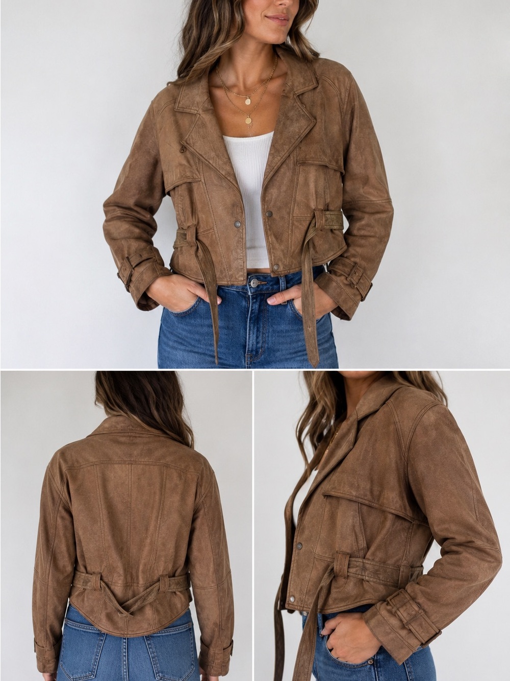 Vintage Leather Moto Jacket